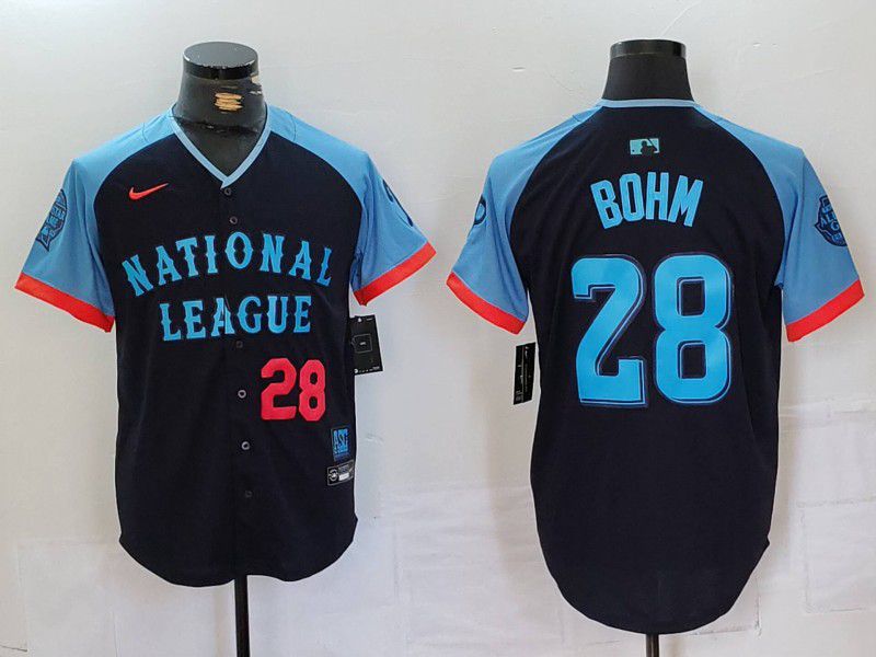 Men Philadelphia Phillies #28 Bohm Blue All star 2024 Nike MLB Jersey style 3->philadelphia phillies->MLB Jersey